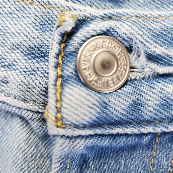 Levis Shorts Womens 28 Blue High-Waisted 501 Denim Cut Off Jorts - Picture 10 of 12